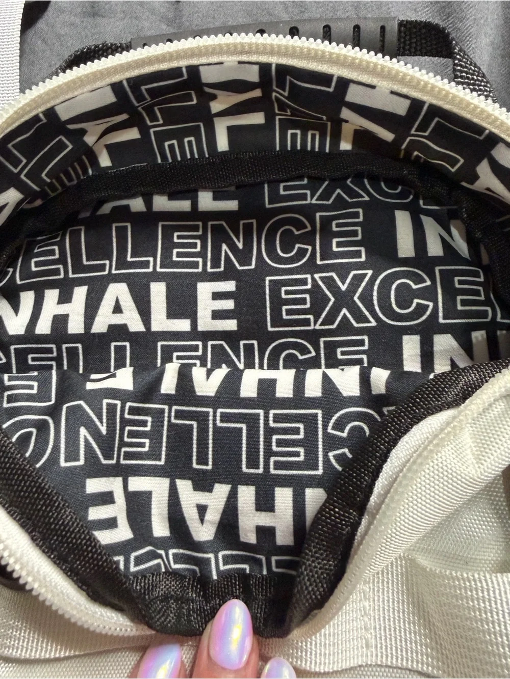 White Men's Messenger Crossbody Bag